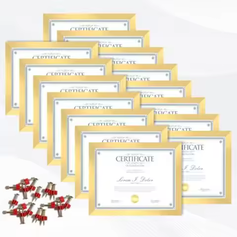 8.5x11 Picture Frame set of 15, Multi Certificate 8.5 by 11 Picture Frames Bulk, Document Diploma Aw