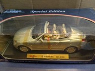 MAISTO  1/18  LEXUS  SC430銀色敞篷跑車敞篷版SC 430模型