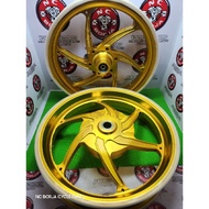 OKIMURA MAGS CNC GOLD F 250X14/ R 350X14 FOR AEROX