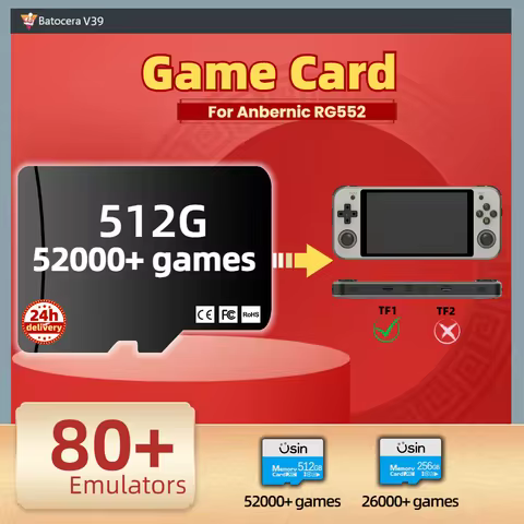 Game Card For Anbernic RG552 Classic Retro PSP PS1 GBC Playstation Games Portable Handheld Console M