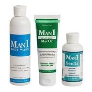 Man1 Collection - Man Oil, Senfla and Body Wash - Gift For Him. His Anniversary, His Birthday, Down 