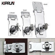 [Ready stock] KIPRUN Keyed Hasp Lock Twist Knob Keyed Locking Hasp Lock Cylinder Hasp Copper Core Self Locking Security Staple  for Cupboard/Drawer/ Padlock Door/Gate/Van Locker