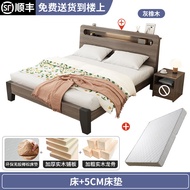 Solid Wood Bed Double Bed Bedframe Bed Frame with Mattress Bed SingleQueenKing Bed Solid Wooden Bed Frame Super Single Bed