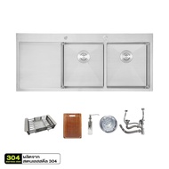 KITCHEN STUDIO ซิงค์ฝัง2หลุมพักซ้าย รุ่นKSS-12050L-1S-S