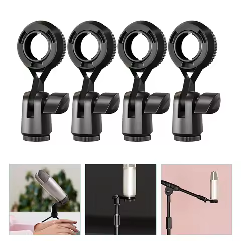 4Pcs Rotatable Mic Stand Clip Universal Microphone Holder Clamp For Microphone Stand Microphone Acce