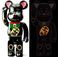 🔥少量補貨🔥巜 MEDICOM TOY BE@RBRICK 招財貓 黑色 千萬両 發光1000% 》