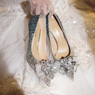 高跟鞋 高跟鞋 2024 新款 Elegant Temperament High Heels - 2025 Autumn New Stilettos with Crystals | Bridal We