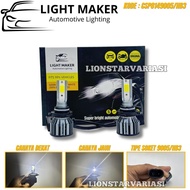 Light Maker 2 Pcs Car Headlight LED HB3 9005 COB Chips 814 Plus Cooling Fan