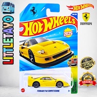 Hot Wheels Ferrari F40 Competizione Yellow Diecast Sport Car Exotic Car