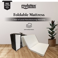 MyLatex 3" Trio 3 Fold Mattress- Foldable Mattress Anti-Dust Mite