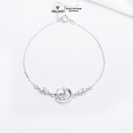 Lắc tay bạc nữ HELINO Nhật Nguyệt đá Moonstone đổi màu V25