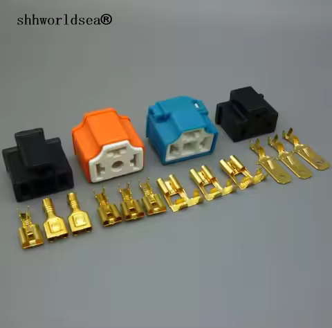 shhworldsea 2sets 3Pin H4 Car connector plug H4 Auto holder plug 7.8mm lamp plug bulb socket for Mal