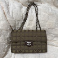 Chanel vintage cf 冰格 chain bag 袋 25cm 中古 日本 正品