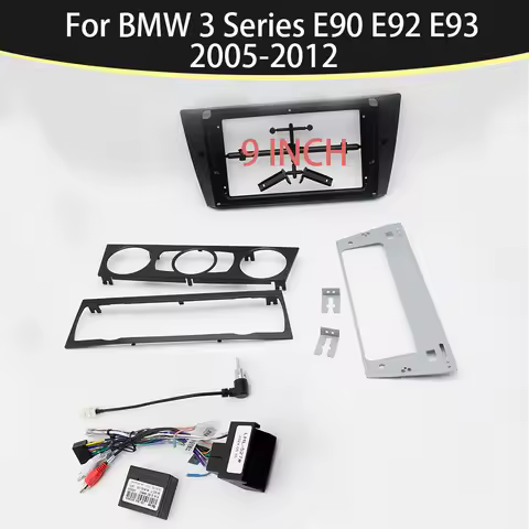Car Audio 9" Big Screen Fascia Frame Adapter For BMW 3 Series E90 E91 E93 2Din CD/DVD Player Fitting