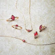 Cindy Shop | Palace Style Ruby Series Counter agete Same Necklace Earrings Ring