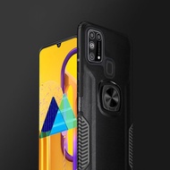 Mpxcase Samsung Galaxy M31 Hardcase Ring Carbon Thunder