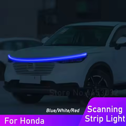 59 inches DRL LED Strip Car Hood Light For Honda Civic City Vezel Pilot FIT Accord CRV Scanning Dayt