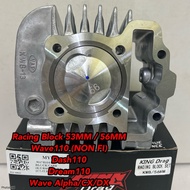 WAVE110 DASH110 /WAVE110 FI DASH110 FI BLOCK RACING KING DRAG 53MM 56MM ESPADA TAIKOM LEO FURIOUS on