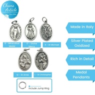 Medal Pendant 69001 St Michael Divine Mercy Miraculous Medal St Christopher & St. Anne Italian Made