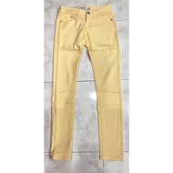 Preloved yellow giordano women's trousers