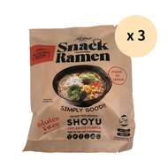小林生麵 - 無麩質 Snack 即食麵 (醬油味) 清真認證 x3包 [09883] 此日期前最佳: 2026-01-01或之後