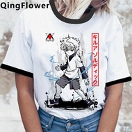 Hunter X Hunter Killua Zoldyck Kurapika Hisoka เสื้อยืดผู้ชายเสื้อผ้าคู่รักสตรีทแวร์ Ulzzang สีขาว2021เสื้อยืดน่ารัก