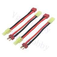 for Airsoft Only,2Pairs 3.14" Adapter for Mini Tamiya Style Connector to Deans T Plug 16AWG Cable for Airsoft Battery Pack Only