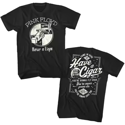 PINK FLOYD Men's T-Shirt Have A Cigar Lyrics Vintage Rock Band T-shirt Big and Tall Sizes Psychedeli