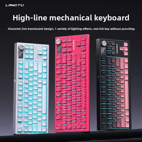 Langtu LT84 Contour Side-Engraved Hot-Swappable Custom Mechanical Keyboard Is Suitable for Esports G