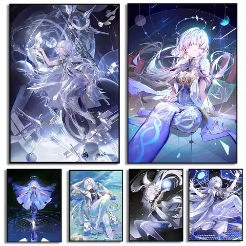 Game Wuthering Waves Character Mornye Poster Anime Game Prints Canvas Painting Wuthering Waves Wall
