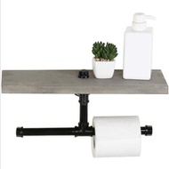 Toilet Paper Towel Rack Kitchen Towel Rack Roll Paper Rack Wall Storage Simple Iron Art Water Pipe W