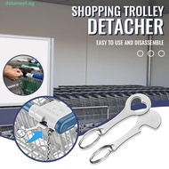DATANEST​ Shopping Trolley Token Metal Black Key Ring Stainless Steel Decorative Keychain