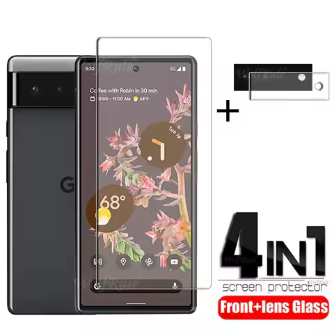 4-in-1 For Google Pixel 6 Glass For Pixel 6 Glass Transparent Phone Film 9H Screen Protector For Goo