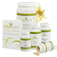 VitaCare 21-Day Vanilla Metabolism Treatment, 6-Piece Complete Package for HCG Diet, with Protein Shake, MSM, Multivitamin Complex, Omega 3 plus, OPC