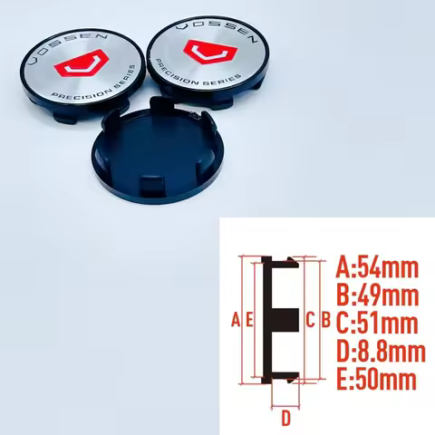 4PCS/lot 54MM VOSSEN Car Wheel Center Hub Caps Wheel Center Cap Decoration Auto Styling Rim Hub Cap