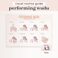 Bramble – Visual Wudu Guide for Kids (Girl) | Step-by-Step Ablution Chart | PECS, Autism, Classroom