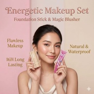 Ellen Ella Korean Beauty Set Full Coverage Concealer Foundation Stick Waterproof Sunscreen SPF 50+
