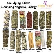 Smudging Sage Sticks Purifying Negative Energy White Sage, Juniper, Cedar, Black Sage, 7 Chakra, Ros