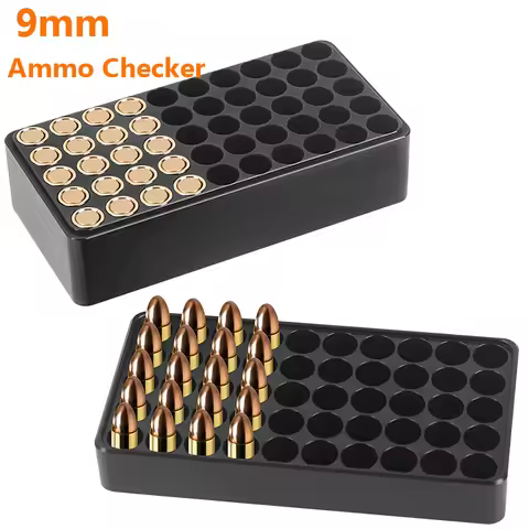 50 Round 9mm Luger Chamber Checker Cartridge Case Gauge 9x19mm Ammo Checkers Ammunition Reloading Eq