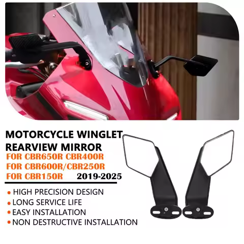 CBR250R CBR150R 2025 Motorcycle Side View Mirror Mirror Kit Adjustable Side Mirror For Honda CBR650R