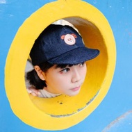 雙面刺繡 丹寧牛仔棒球帽 / 狗狗吃骨頭