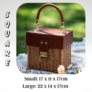 Bridesmaid Bag Rattan Bag Sling Retro Handbag Rattan Straw Bag Woman Rattan Beg Rotan Woman 藤包 Woven