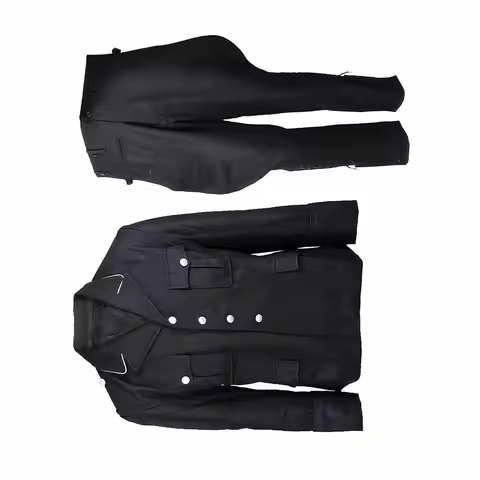 MEN'S GERMAN CLASSIC WW2 ARMY M32 BLACK WOOL TUNIC & BREECHES WWII Uniform War REPRO Military