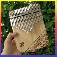 Đàn kalimba 21 phím khắc hoạ tiết thổ cẩm QUYNHLEMO - Đàn piano ngón tay cái gỗ nguyên khối đầy đủ p