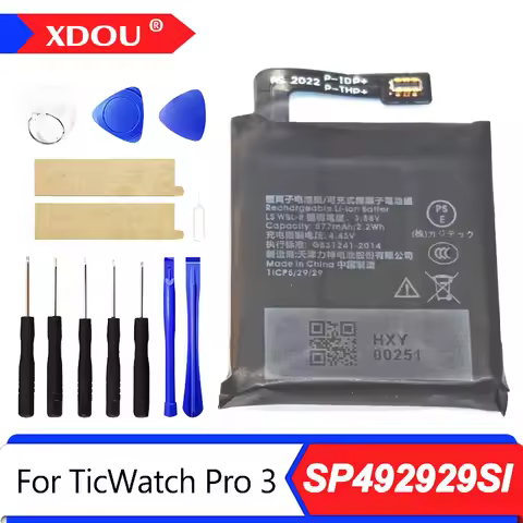 XDOU Brand-New Battery For TicWatch Pro 3 Pro3 Ultra battery GPS Wear OS Smartwatch 3.88V 577mAh SP4