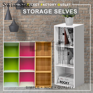 [READY STOCK] 3 Tiers Wooden Rack Storage Cabinet Organiser Bookshelf Book Shelf Rack Almari Kabinet Rak Rak Buku Kayu