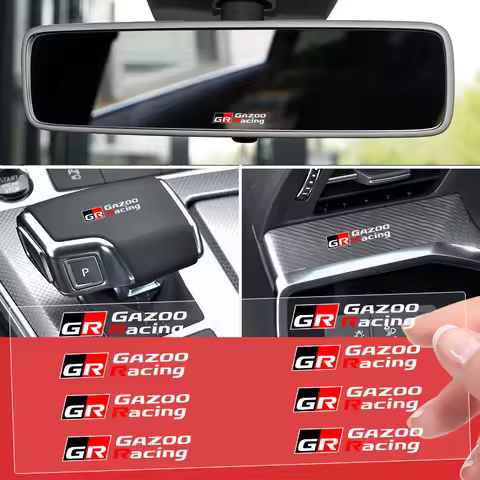 Car Interior Random Stickers Car Goods Steering Wheel Decal for Toyota GR TRD AYGO CAMRY GAZOO Racin