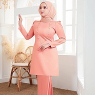 JOJOBars Adeline Kurung Satin Baju Raya Moden Blouses Labuh Muslimah Wear Fesyen Terkini Dress