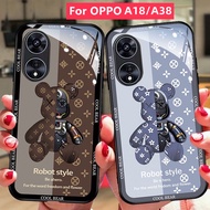 Casing OPPO A38 A18 A58 A78 A60 Casing OPPO A78 A98 5G A57 A77S A96 A76 Case Luxury Liquid Glass Sho