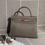 Hermès Kelly 28 手提包 大象灰